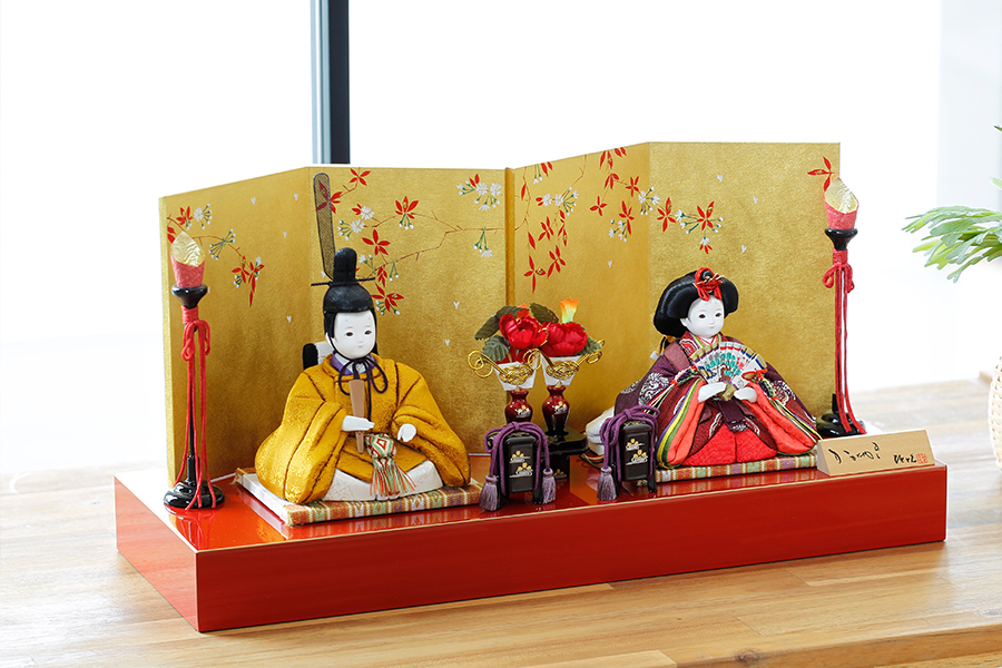 木目込み雛人形 羽 - つばさ - 13号 - 親王飾り