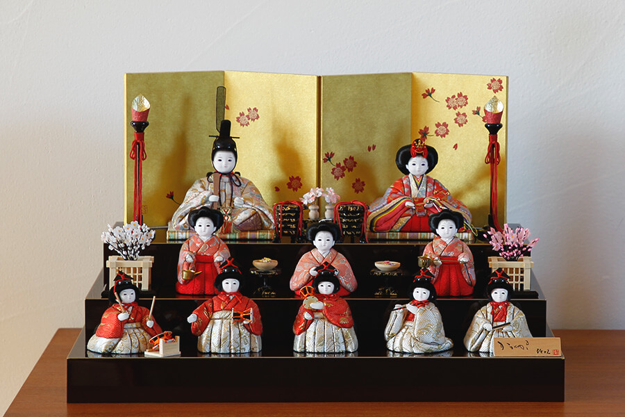 木目込み雛人形 星 - ほし - 12号 十人飾り