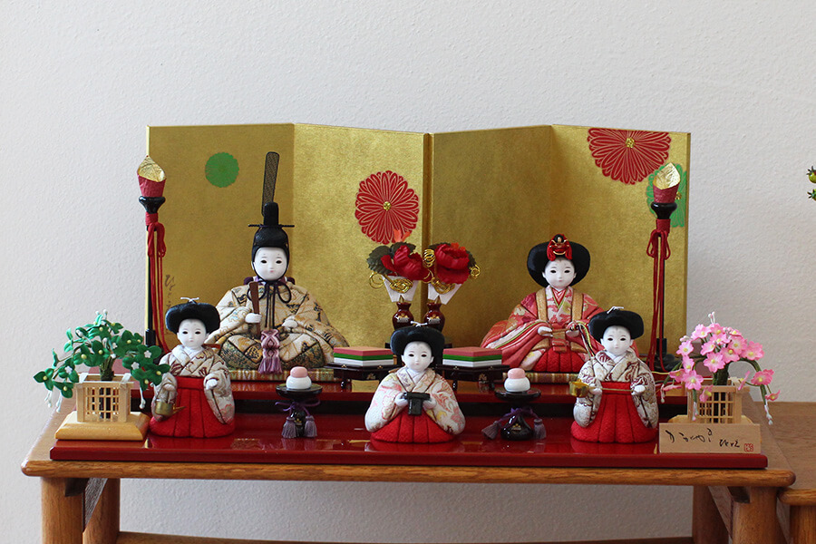 日本売れ済 【未使用品】くろちく とっても可愛い！木目込人形 雛人形 